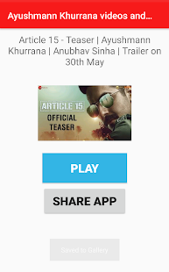 Image 0 for Ayushmann Khurrana Videos…