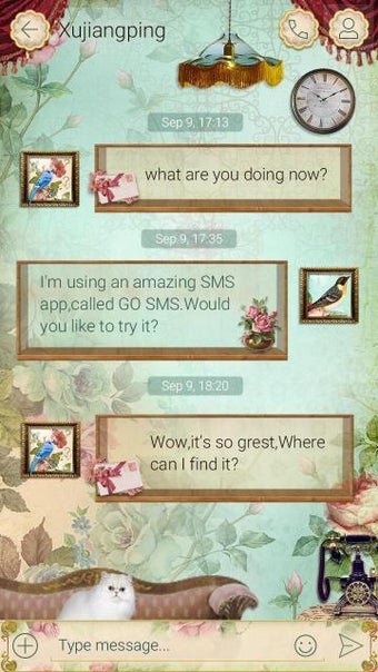 Image 1 for GO SMS RETRO ELEGANCE THE…