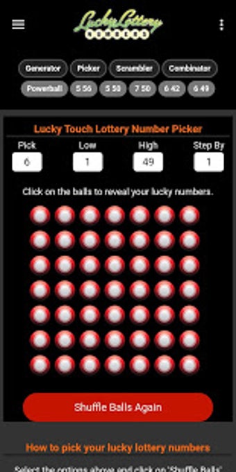 Image 0 for Lucky Lottery Number Gene…