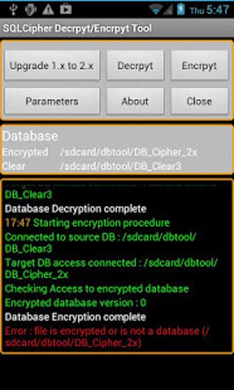 Image 1 for SQLCipher  Decrypt/Encryp…