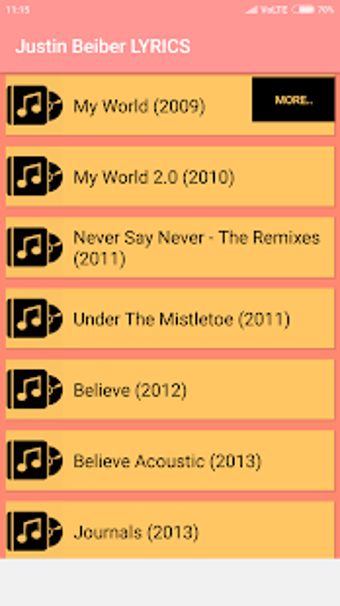 Image 0 for Justin Beiber Songs Lyric…