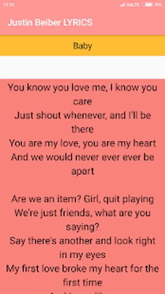 Image 1 for Justin Beiber Songs Lyric…