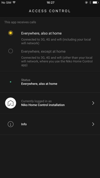 Image 0 for Niko Home Control access …