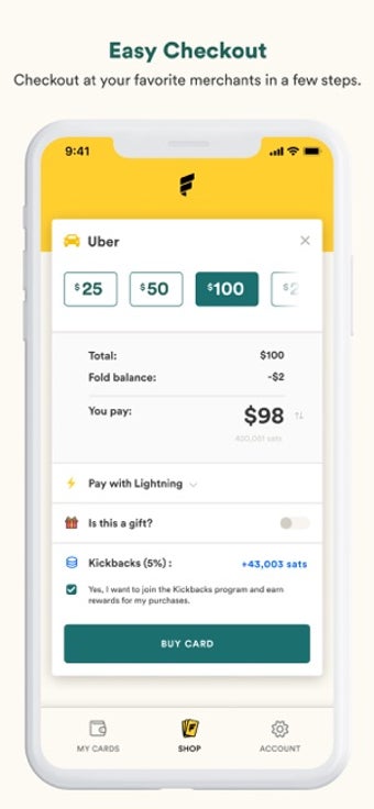 Image 3 for Fold: Bitcoin Cashback Re…