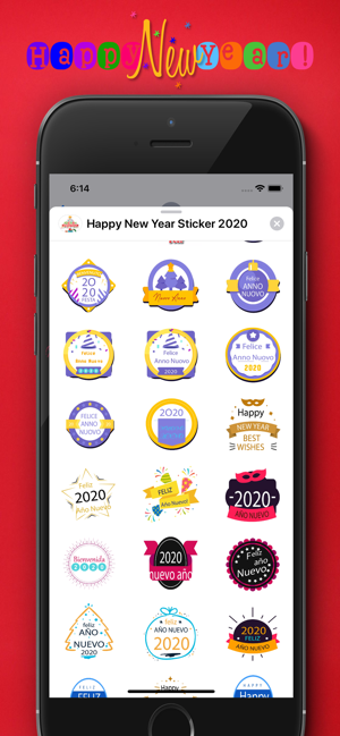 Imagen 0 para Happy New Year Sticker 20…