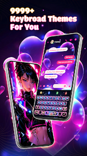 Imagen 0 para Neon Love Theme: Font Key…