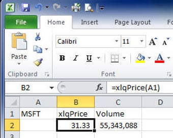 Image 0 for XLQ Add-in for Excel 2010…