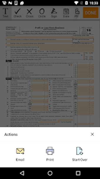 Image 0 for PDF Form 1040 Schedule C:…