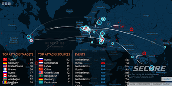 Image 1 for Live Cyber Threat Map