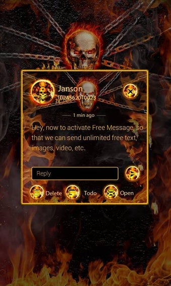 Image 2 for (FREE) GO SMS PRO FIRE TH…