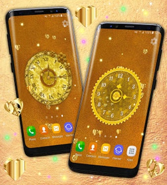 Image 3 for Gold 3D Analog Clock Wall…