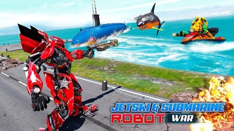 Image 1 for Jet Ski Robot Game: Subma…