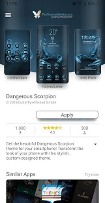 Image 1 for Dangerous Scorpion Theme