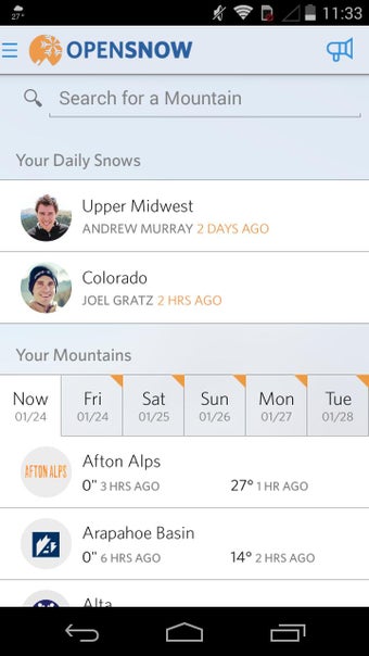 Imagen 1 para Open Snow Ski Forecasts