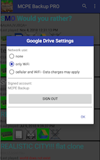 Image 2 for MCPE Backup PRO