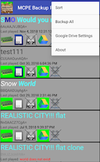 Imagen 1 para MCPE Backup PRO