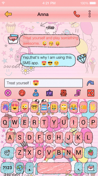 Imagen 2 para Pink Pop Emoji Keyboard W…