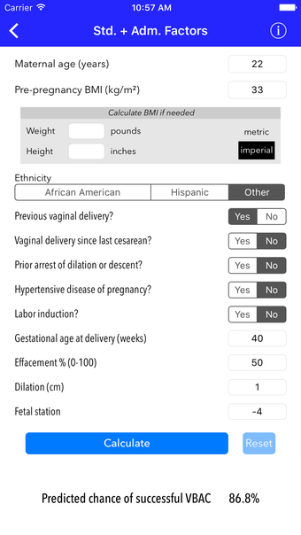 Imagen 2 para VBAC Calculator - Predict…