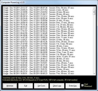 Image 0 for Computer Power Log