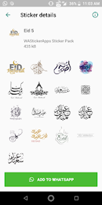Imagen 2 para WAStickerApps Eid Sticker…
