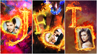 Image 0 for 3d Fire Text : Smoke Fire…