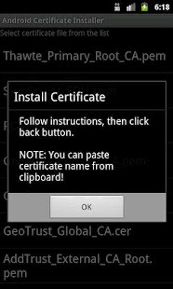 Imagen 1 para Certificate Installer