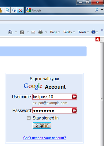 Image 1 for LastPass IE Anywhere