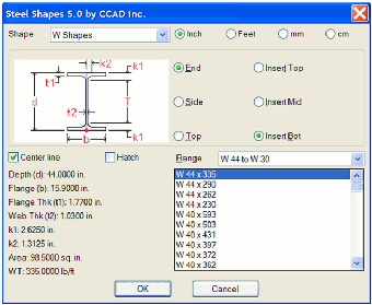 Image 0 for Steel Shapes for AutoCAD
