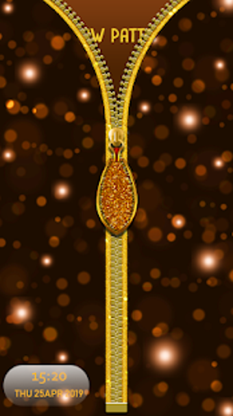 Image 1 for Gold Glitter Diamond Zipp…