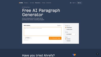 Image 0 for Ahrefs Paragraph Generato…