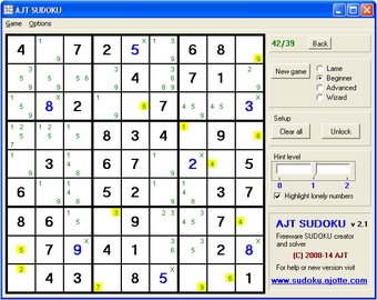 Image 0 for Ajt Sudoku