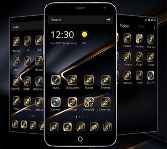Imagen 3 para Golden Black Theme for Hu…