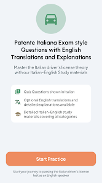 Imagen 0 para Italian Patente Prep: Eng…