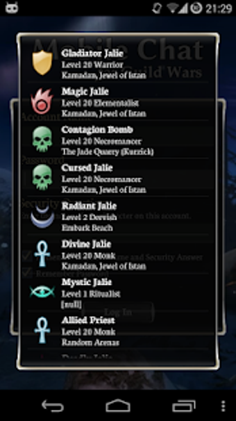 Image 1 for Mobile Chat for Guild War…