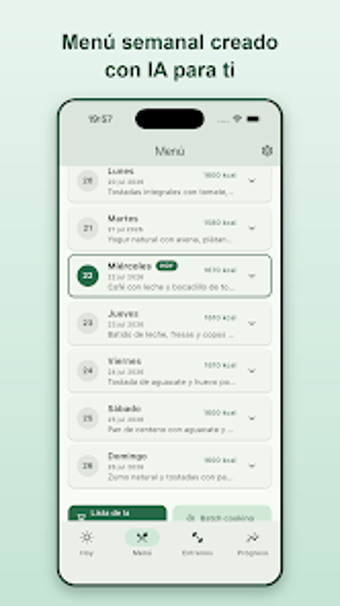 Imagen 0 para Dietaria: Menú Semanal co…