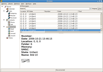 Image 2 for Wammu for Debian