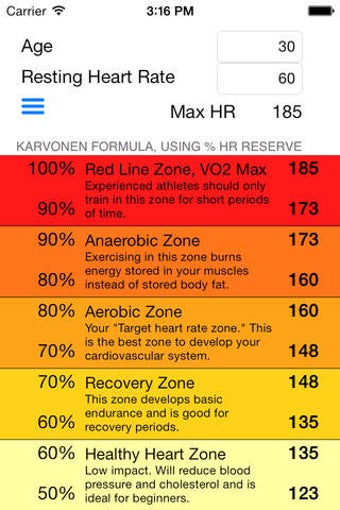 Image 0 for HR Zones - Target Heart R…