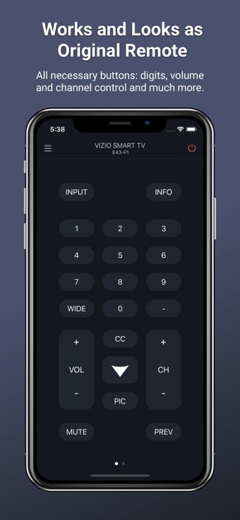 Image 2 for TV Remote for Vizio Smart…