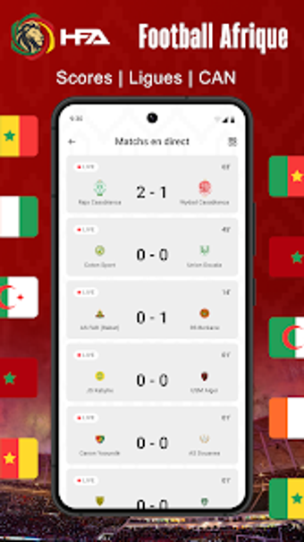 Image 0 for HFA Live Score: Foot Afri…