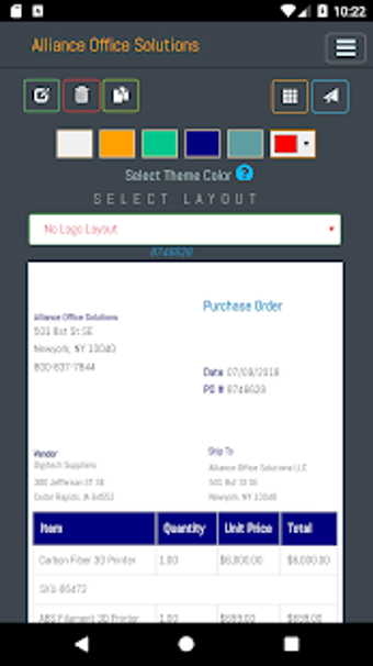 Image 0 for Purchase Order App - PO B…