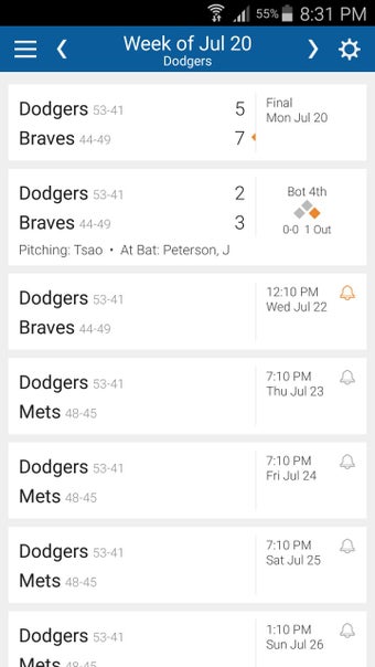 Image 1 for Baseball Schedule for Dod…