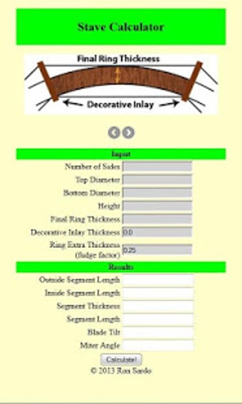 Imagen 0 para Woodturning Stave Calcula…