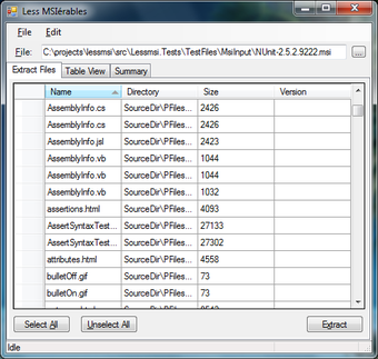 Image 0 for lessmsi