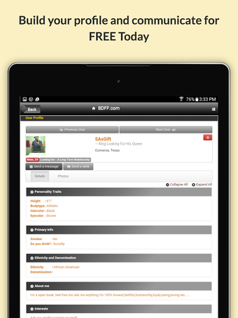 Image 7 for Black Dating For Free