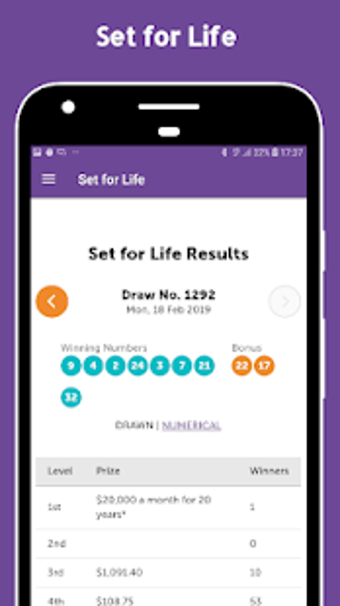 Image 1 for Australia lotto Results a…