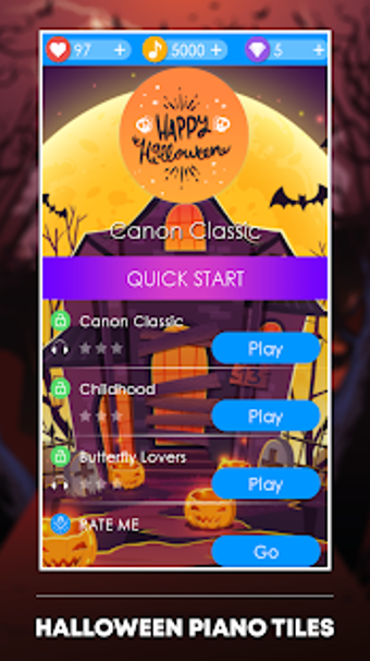 Image 1 for Halloween Piano Tiles 2