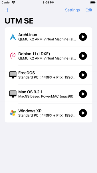 Image 0 for UTM SE: Retro PC emulator