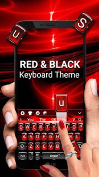 Image 1 for Red Black Keyboard