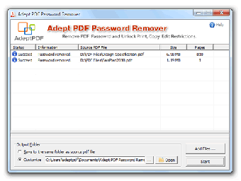 Imagen 0 para Adept PDF Password Remove…