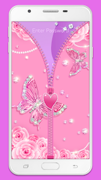 Image 3 for Zipper Lock Screen Pink B…